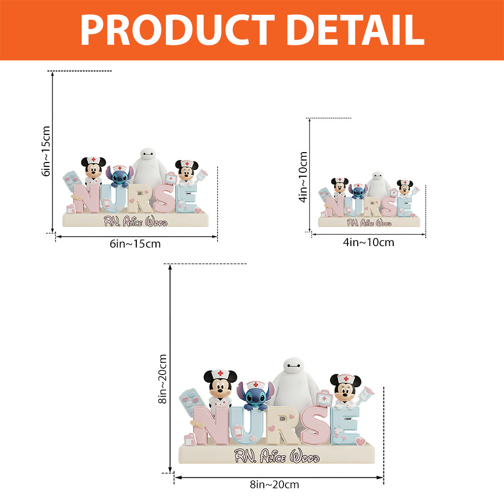 Cutie Nurse Desk Decor - Personalized Mouse Custom Shaped Acrylic Plaque