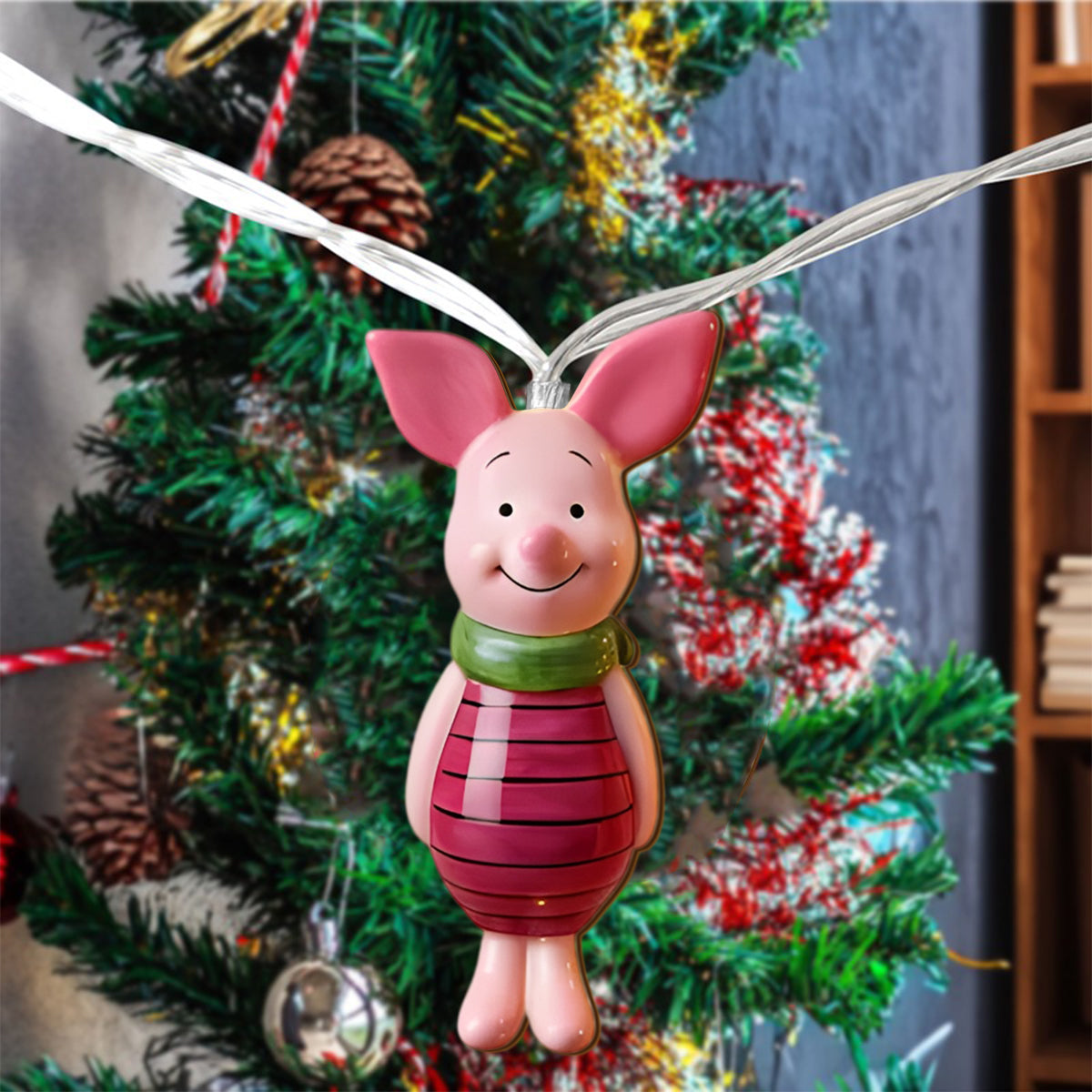 Christmas Friends - Personalized Yellow Bear String Lights