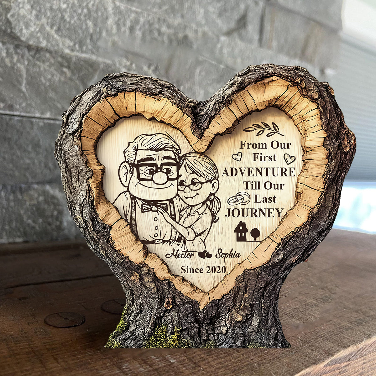 You Will Always Be My Greatest Adventure - Personalized Couple Custom Shaped Wood Plaque