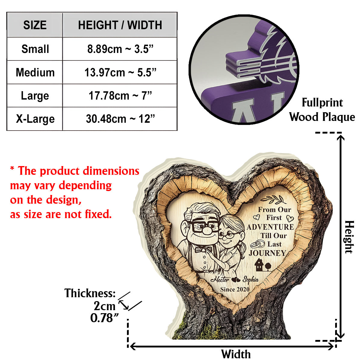 You Will Always Be My Greatest Adventure - Personalized Couple Custom Shaped Wood Plaque