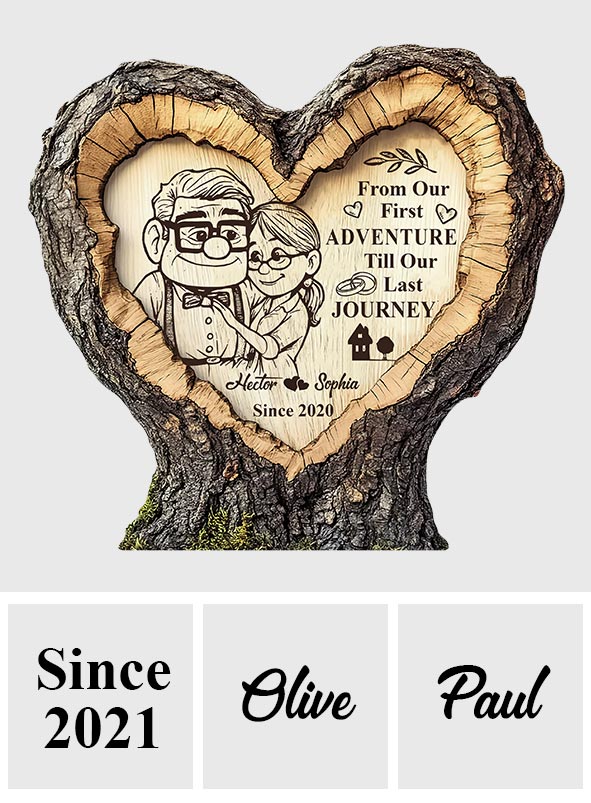 You Will Always Be My Greatest Adventure - Personalized Couple Custom Shaped Wood Plaque