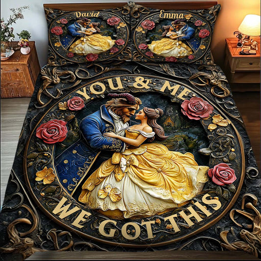 You & Me We Got This - Personalized Couple Quilt Set