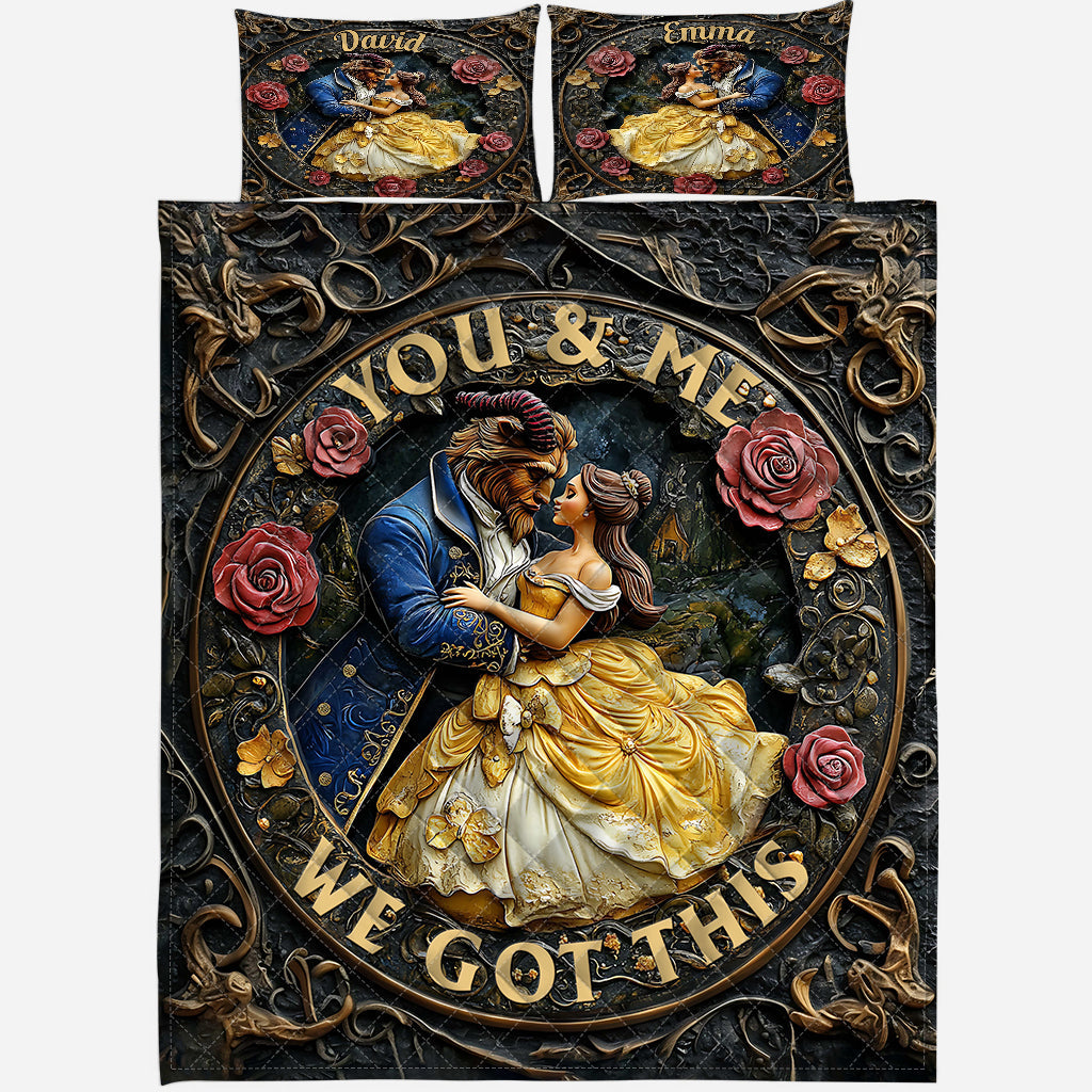 You & Me We Got This - Personalized Couple Quilt Set