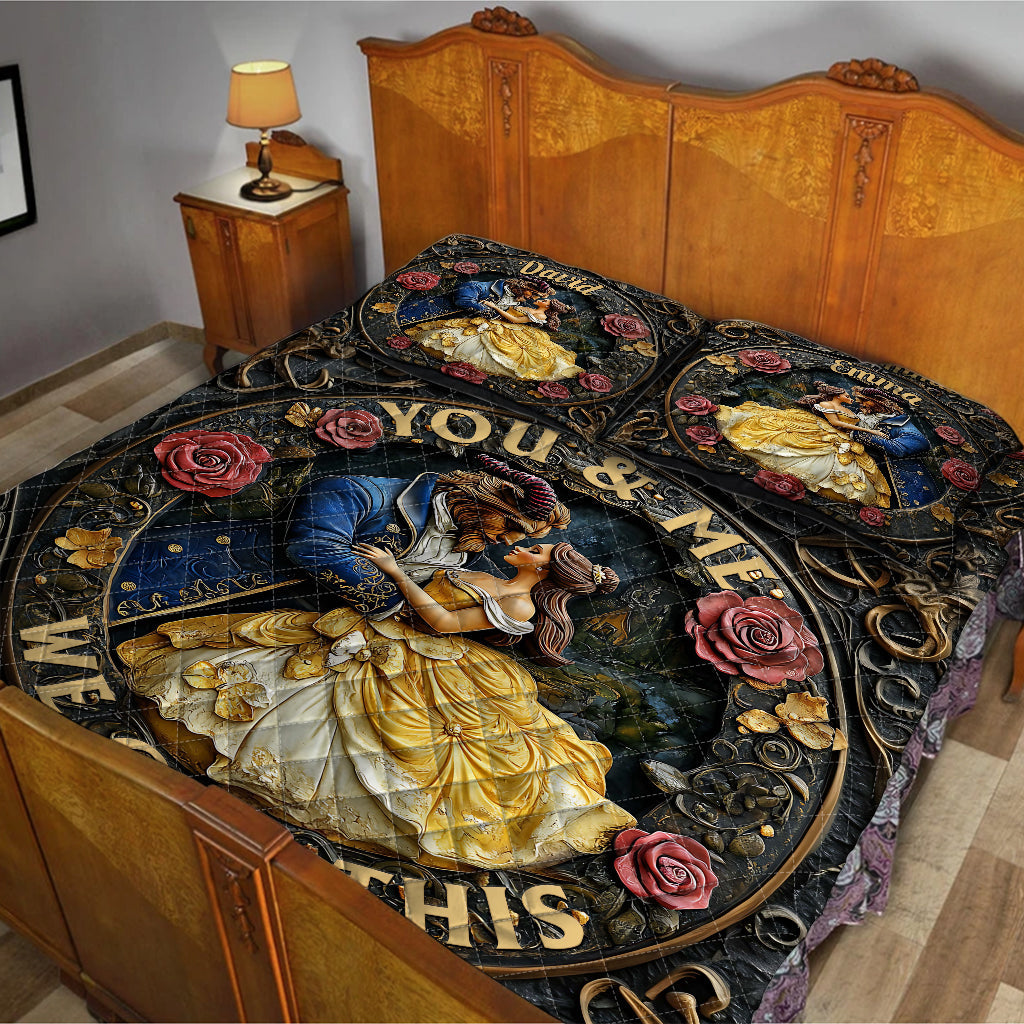 You & Me We Got This - Personalized Couple Quilt Set