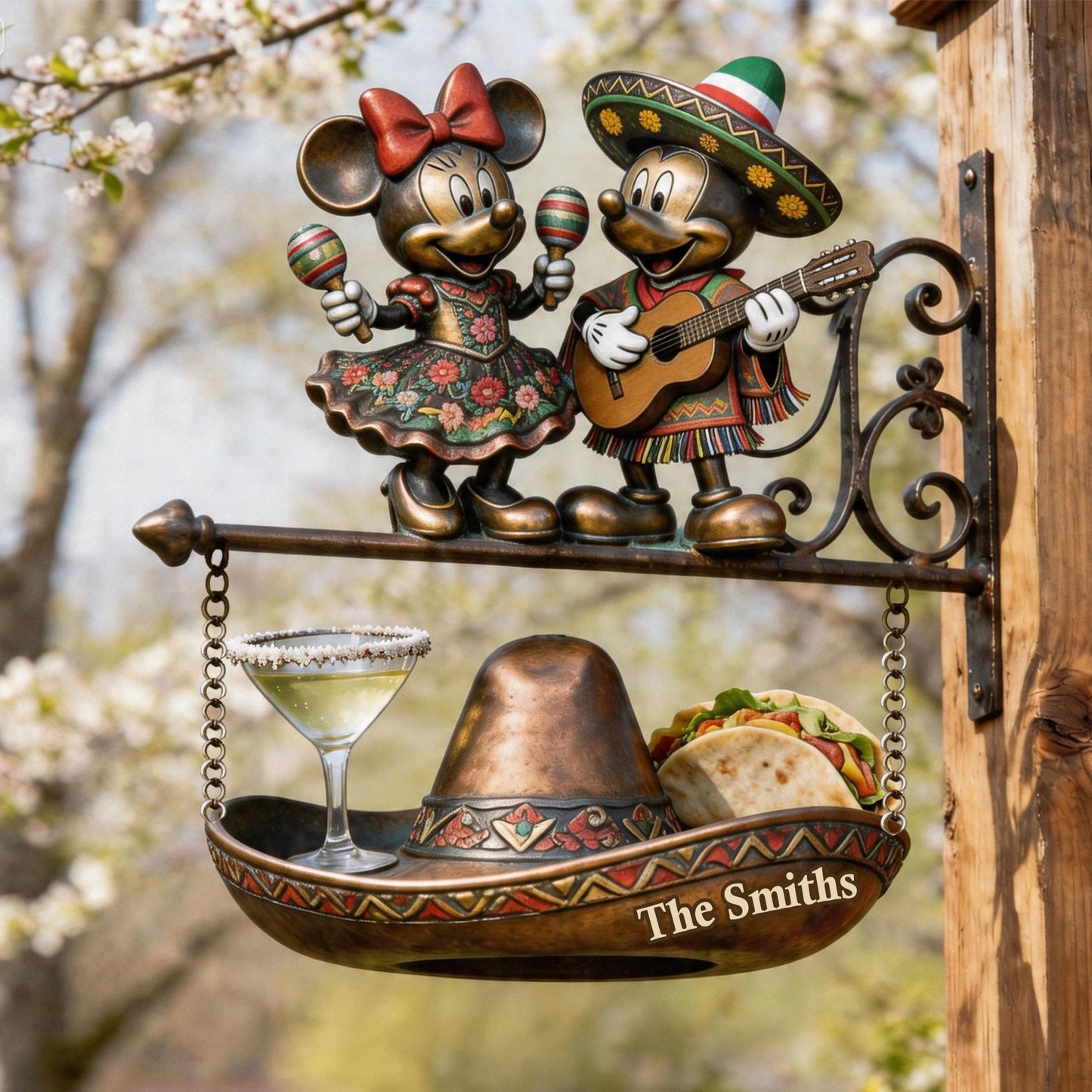 Cinco De Mayo Fiesta Mouse Ears - Personalized Mouse Wooden Wall Mount Sign