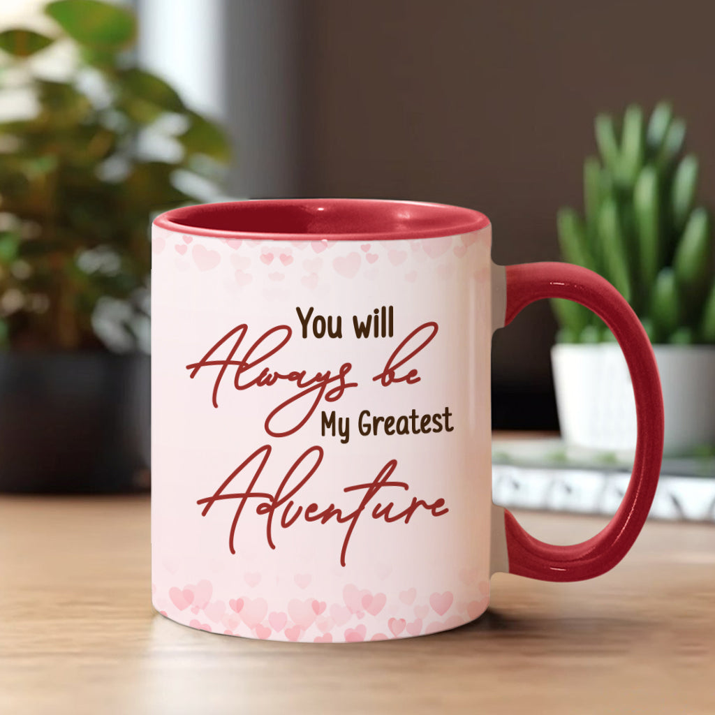 You Are My Greatest Adventure - Personalized Couple Accent Mug