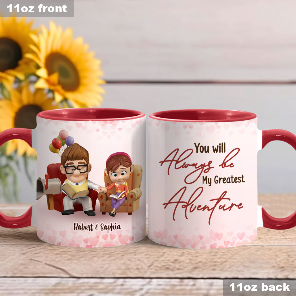 You Are My Greatest Adventure - Personalized Couple Accent Mug