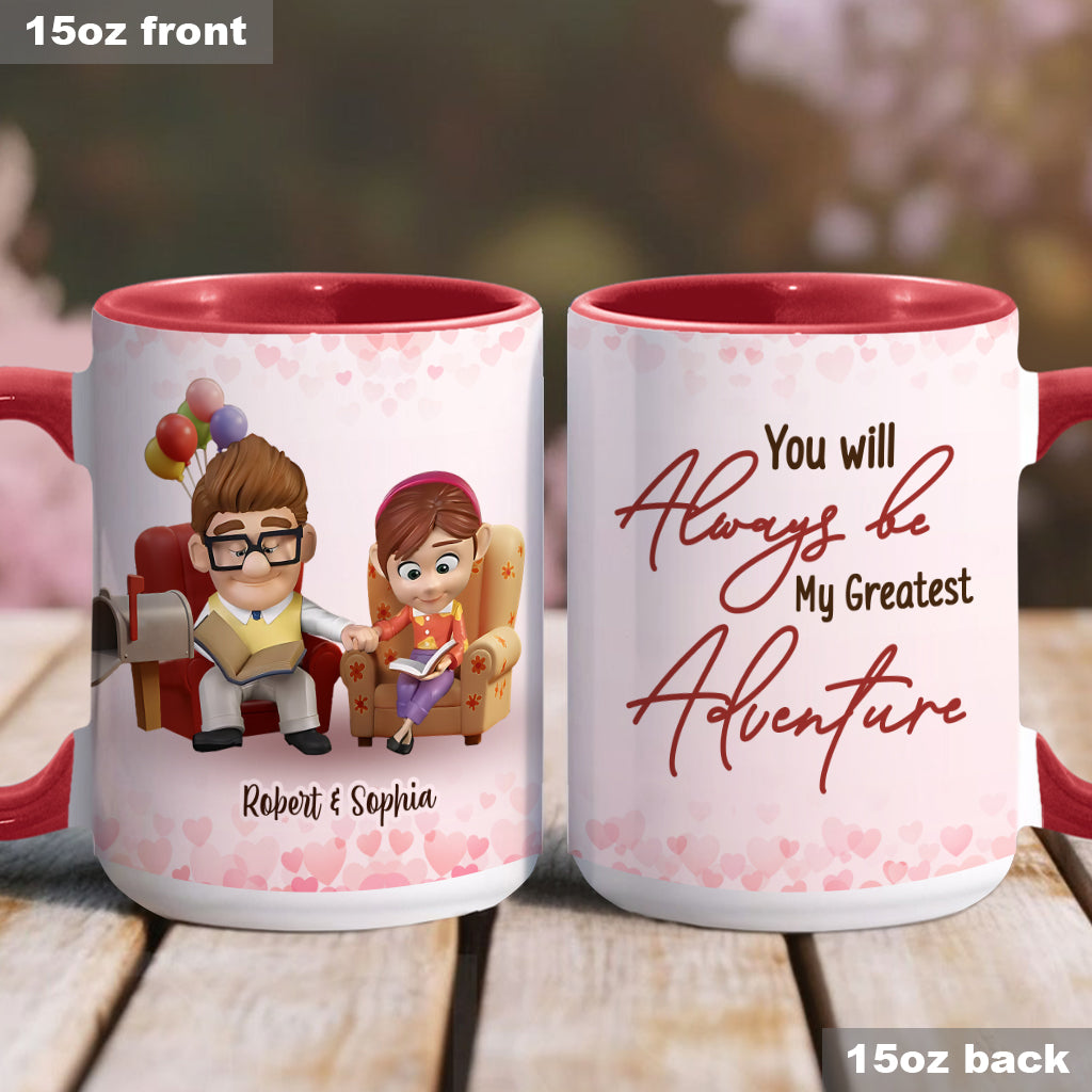 You Are My Greatest Adventure - Personalized Couple Accent Mug