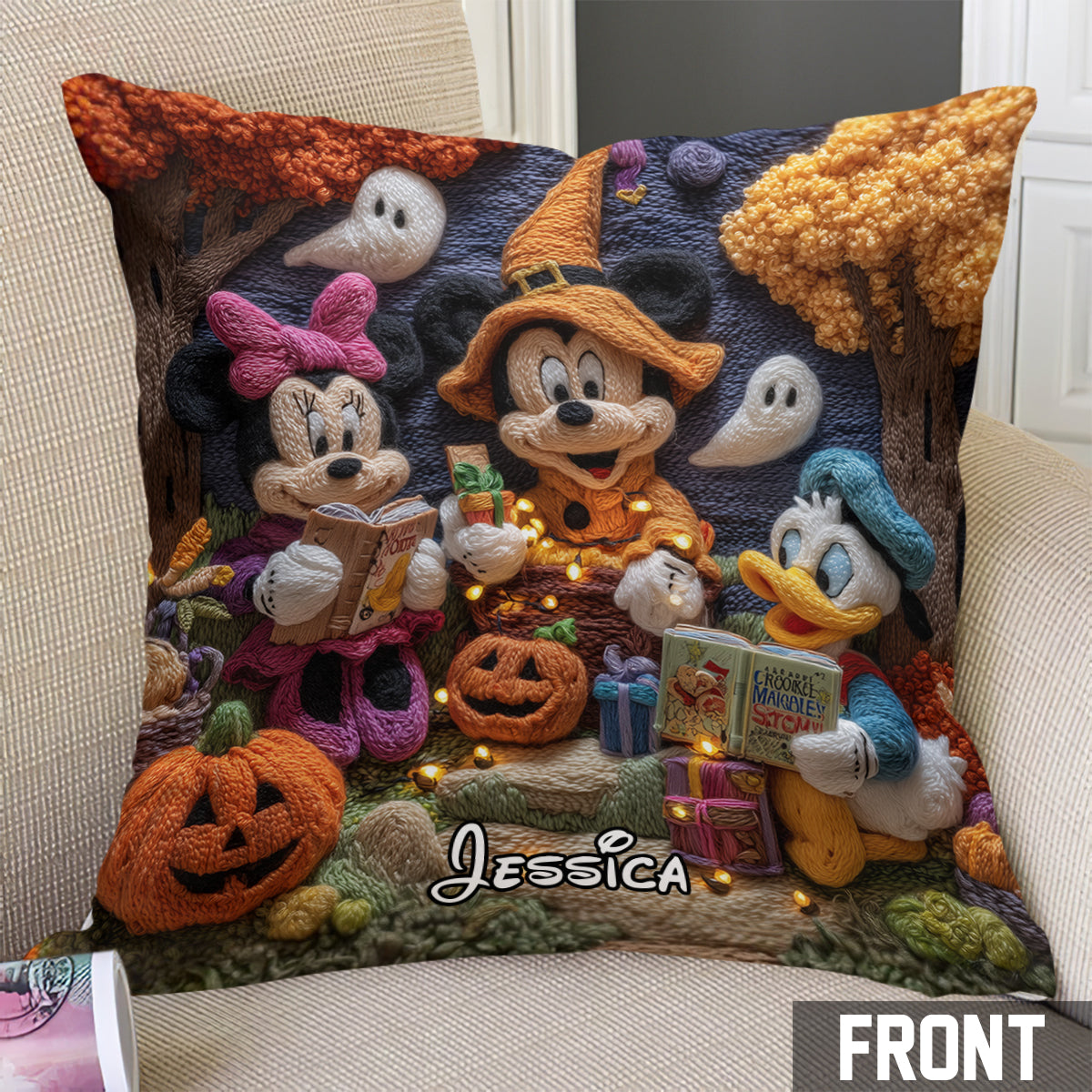 Magic Land - Personalized Mouse Throw Pillow