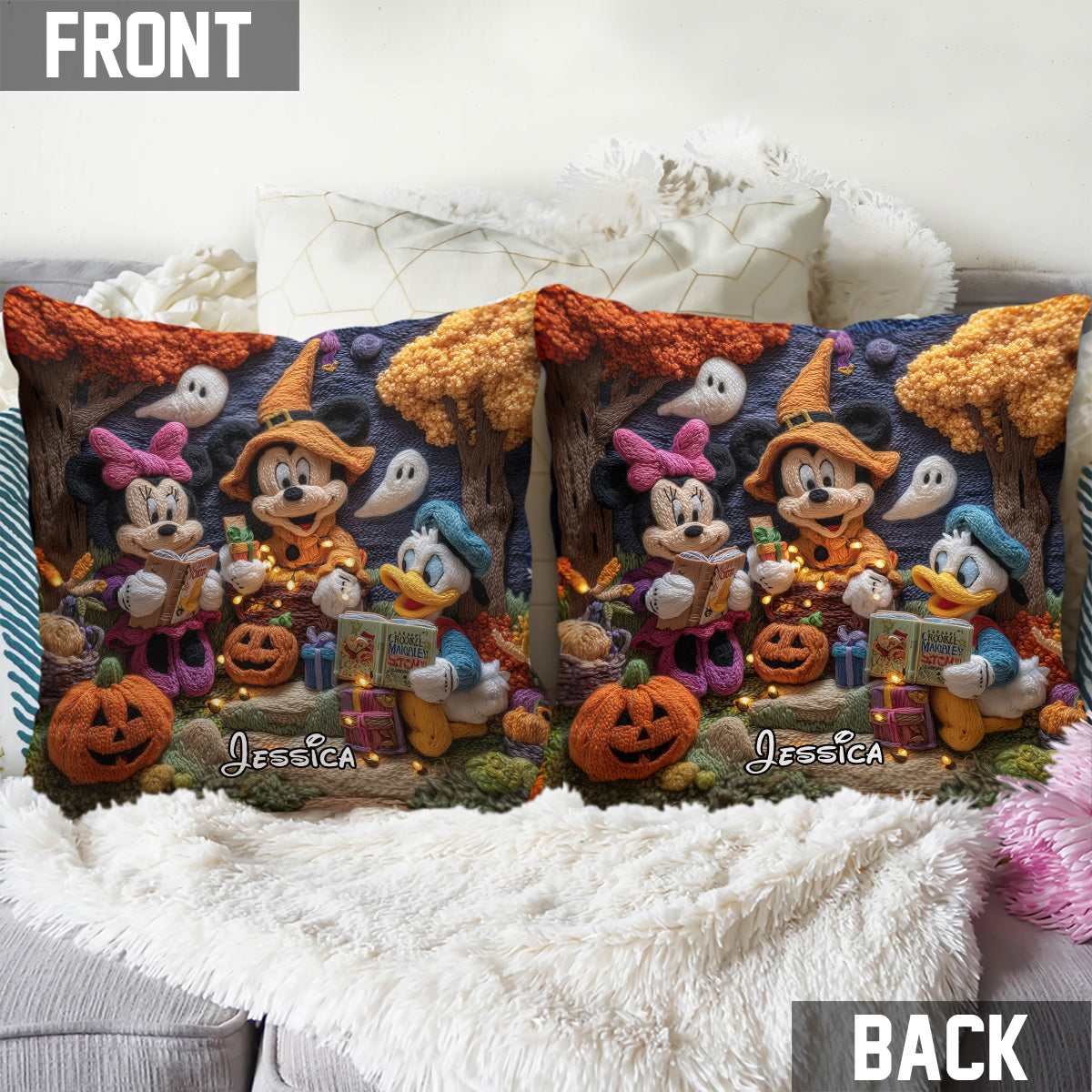 Magic Land - Personalized Mouse Throw Pillow