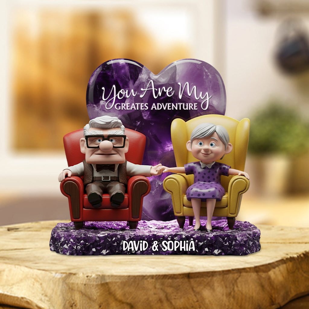You Are My Greatest Adventure - Personalized Couple Custom Shaped Acrylic Plaque