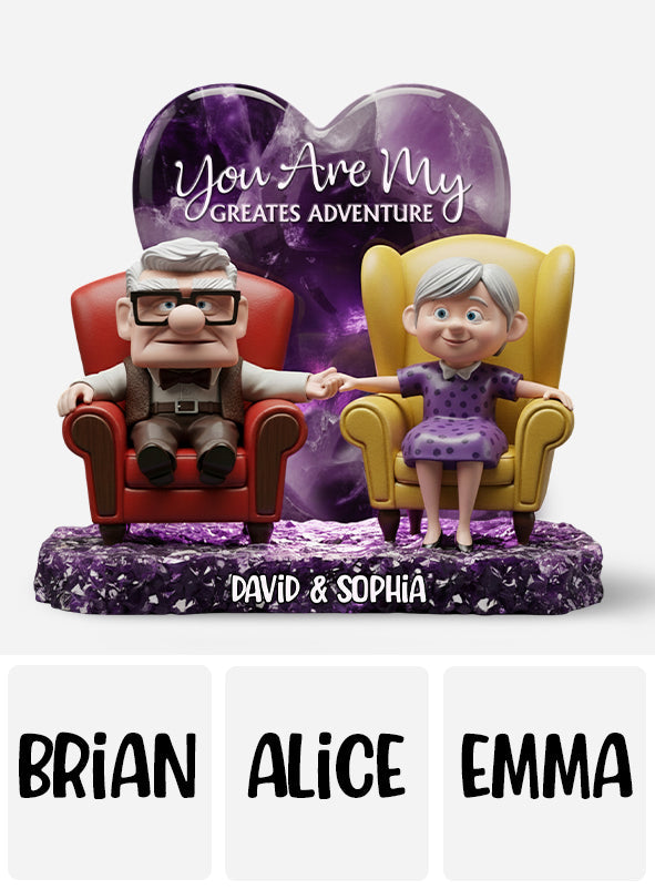 You Are My Greatest Adventure - Personalized Couple Custom Shaped Acrylic Plaque