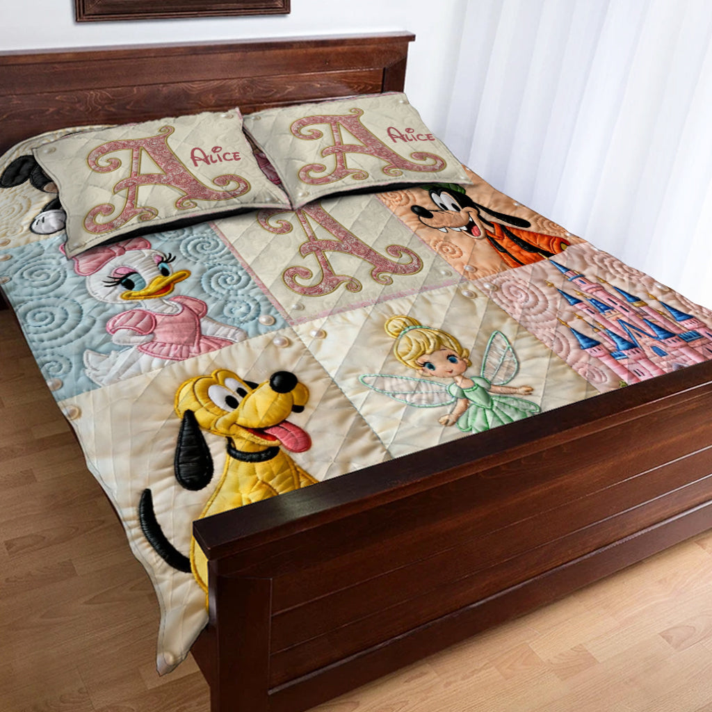 Magical Mouse Ears Initials - Personalized Mouse Quilt Set