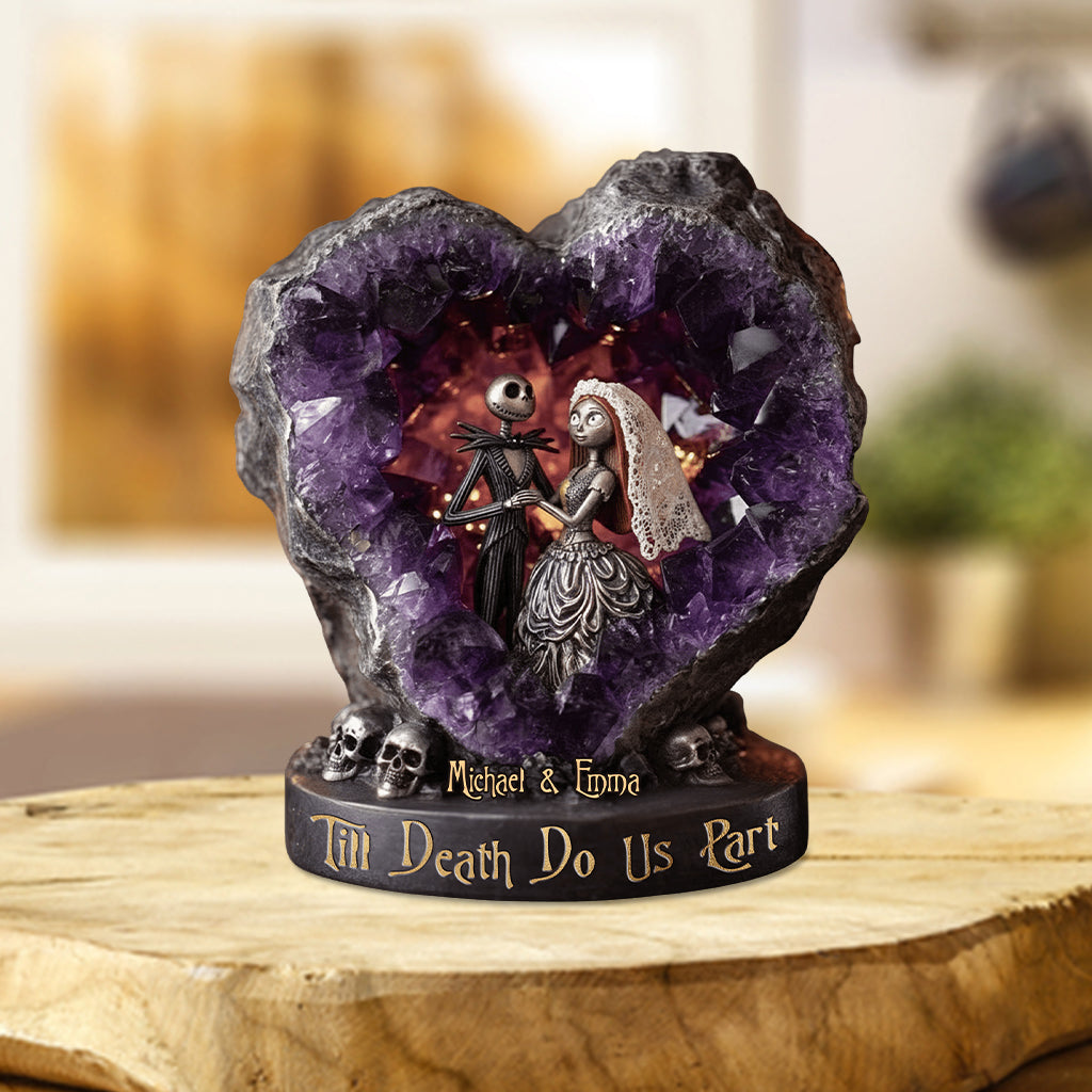 Amethyst Style Spooky Couple, Till Death Do Us Part, Wedding Gift - Personalized Nightmare Custom Shaped Acrylic Plaque
