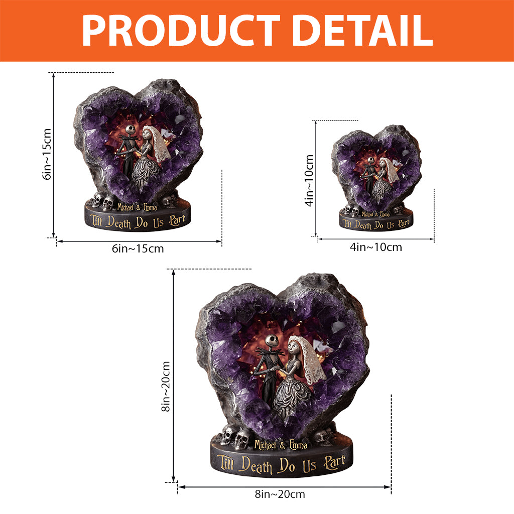 Amethyst Style Spooky Couple, Till Death Do Us Part, Wedding Gift - Personalized Nightmare Custom Shaped Acrylic Plaque