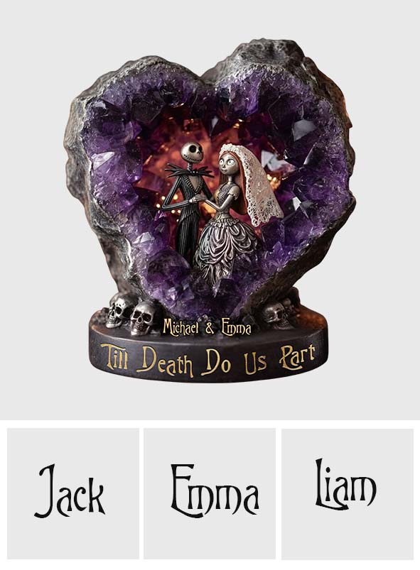Amethyst Style Spooky Couple, Till Death Do Us Part, Wedding Gift - Personalized Nightmare Custom Shaped Acrylic Plaque