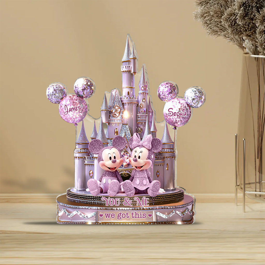 You & Me We Got This - Personalized Mouse Custom Shaped Acrylic Plaque