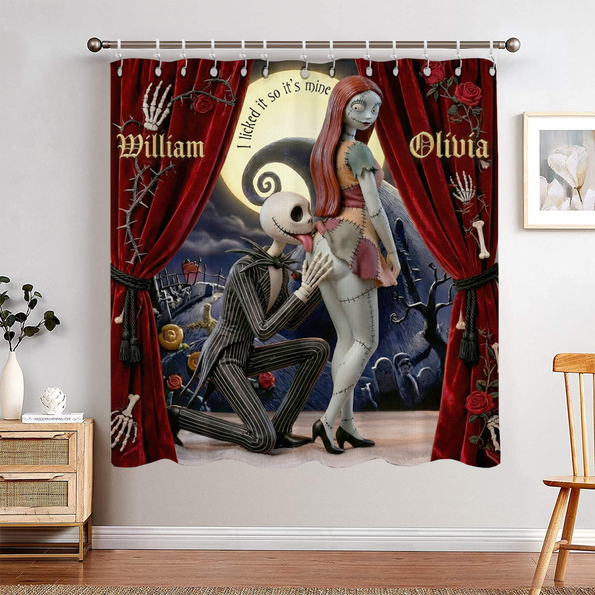 I Licked It So It's Mine - Personalized Nightmare Blackout Window Curtain/ Drapes Set