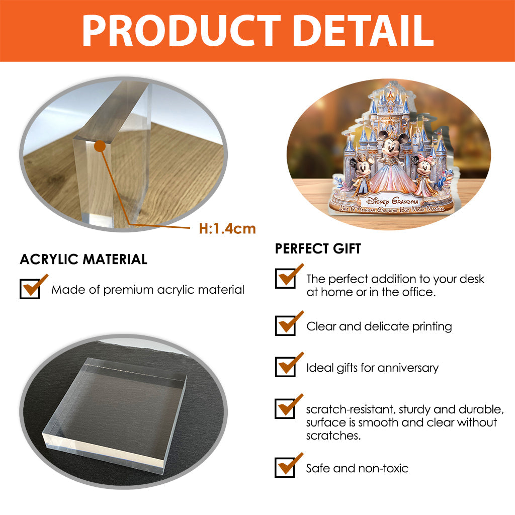 Magic Grandma - Personalized Mouse Custom Shaped Acrylic Plaque