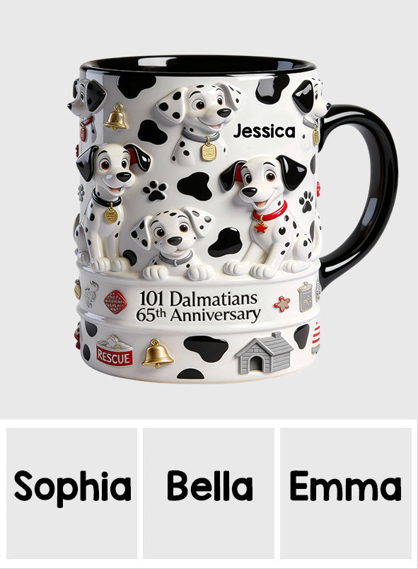 65th Anniversary - Personalized Mouse Set Accent Mug with Acrylic Stirrers