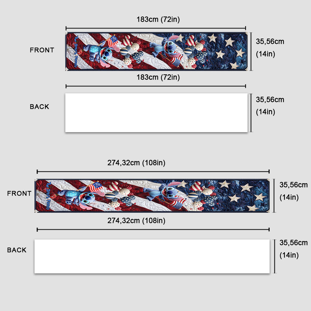 Stars And Stripes - Personalized Ohana Table Runner