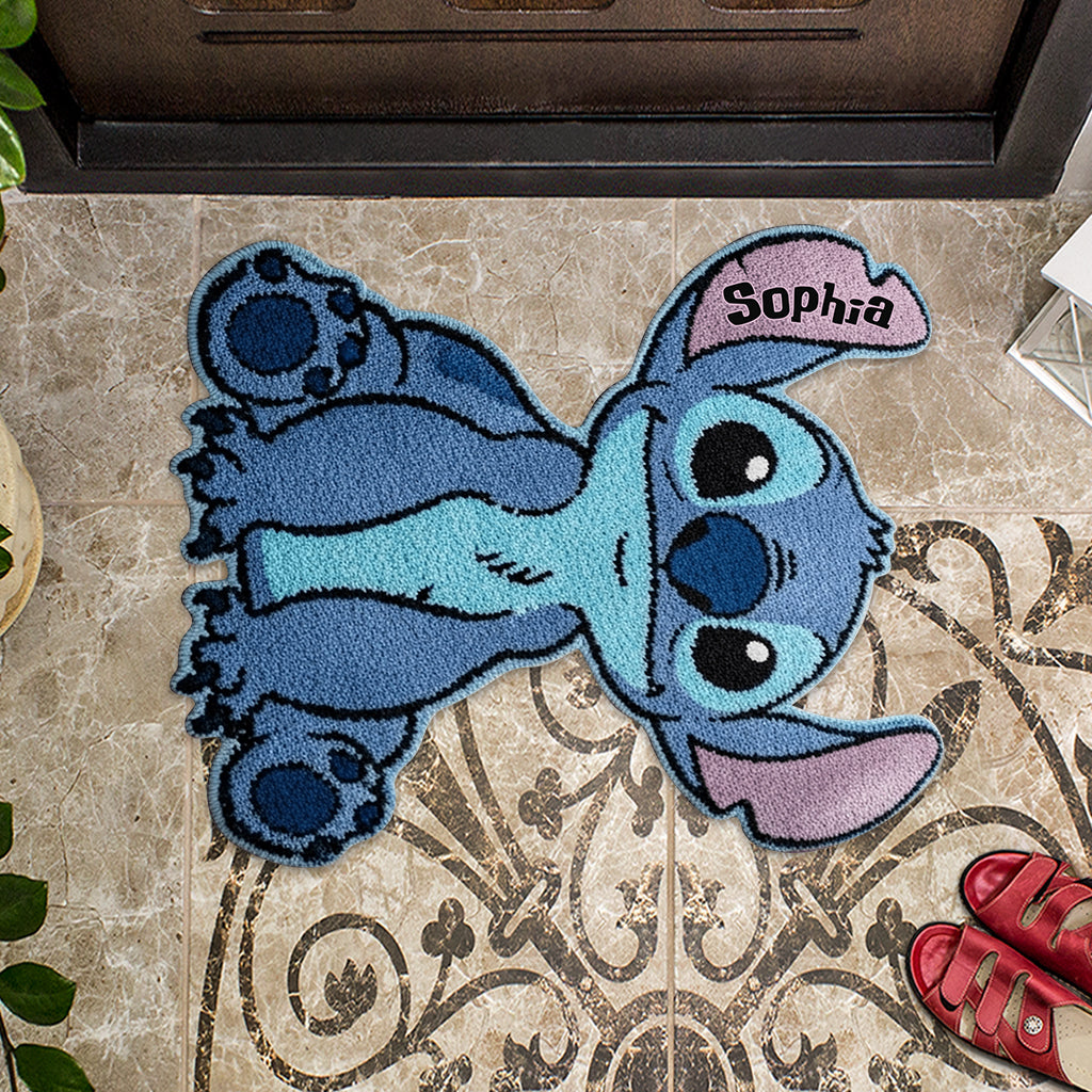 Ohana Means Family - Personalized Ohana Shaped Doormat/ Rug