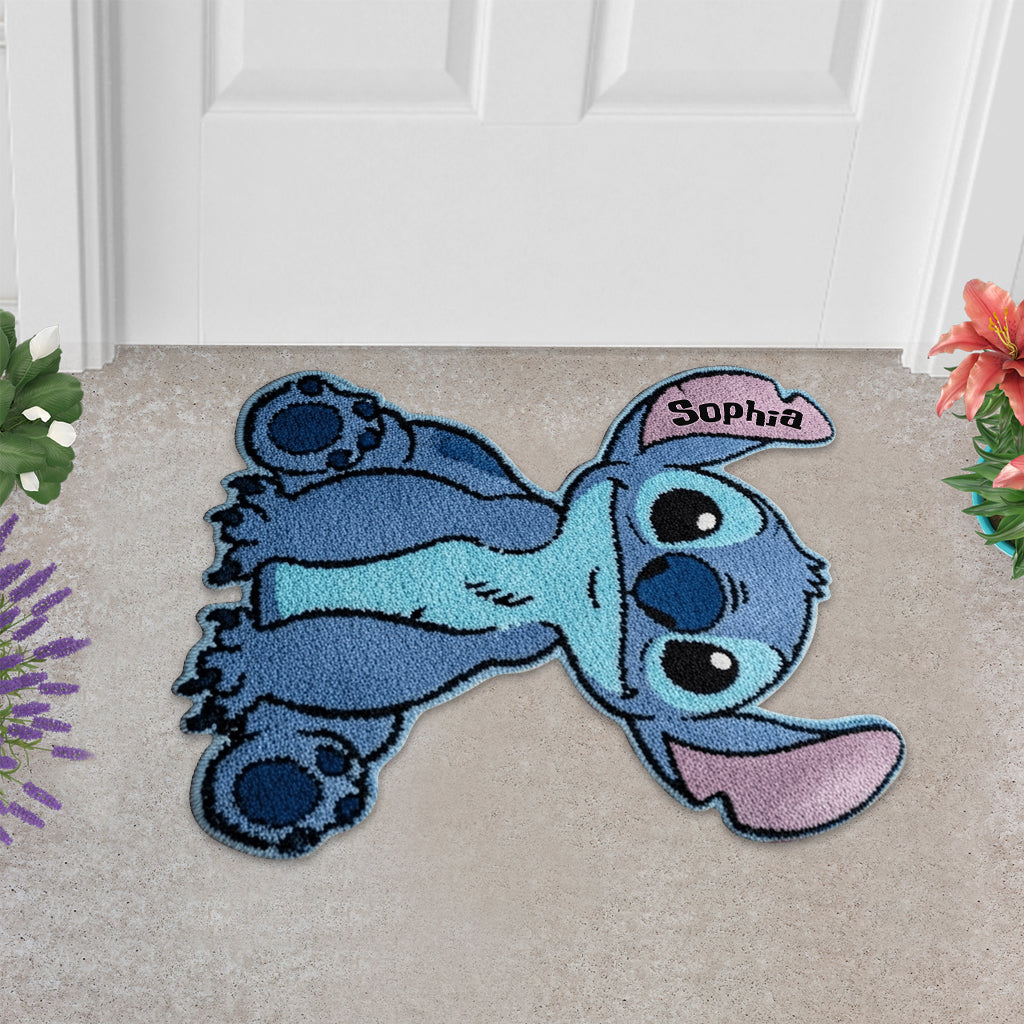 Ohana Means Family - Personalized Ohana Shaped Doormat/ Rug