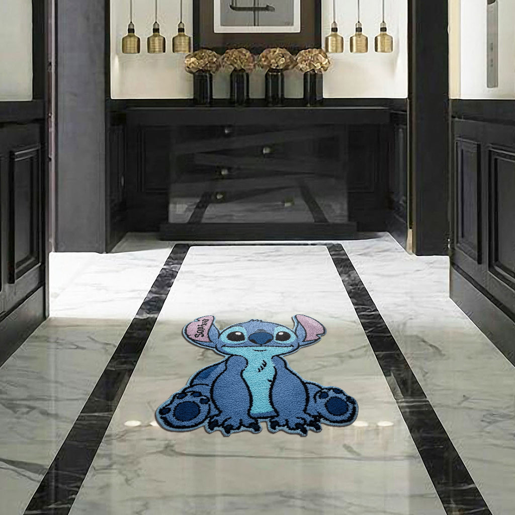 Ohana Means Family - Personalized Ohana Shaped Doormat/ Rug