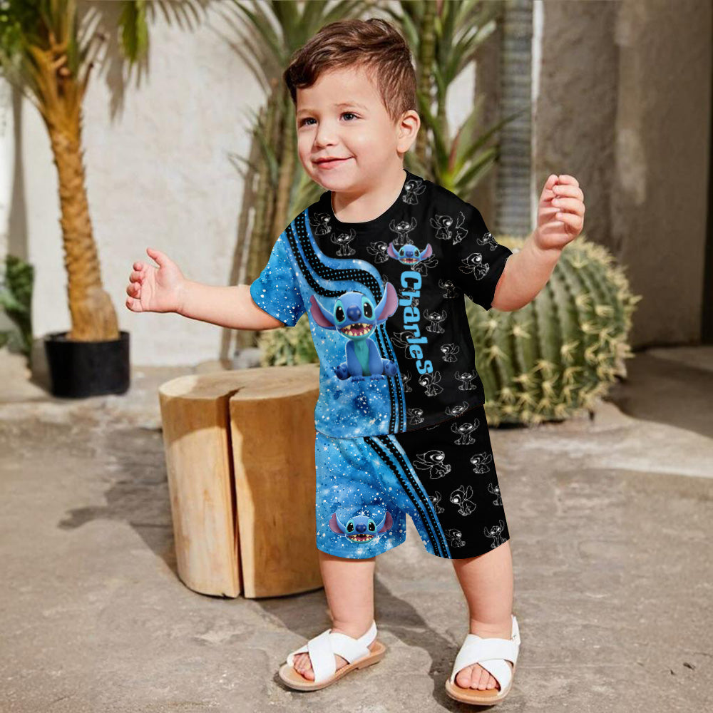Ohana Summer Vibe - Personalized Ohana Kid T-shirt & Shorts