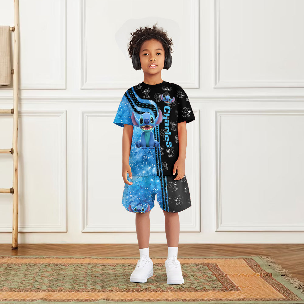 Ohana Summer Vibe - Personalized Ohana Kid T-shirt & Shorts