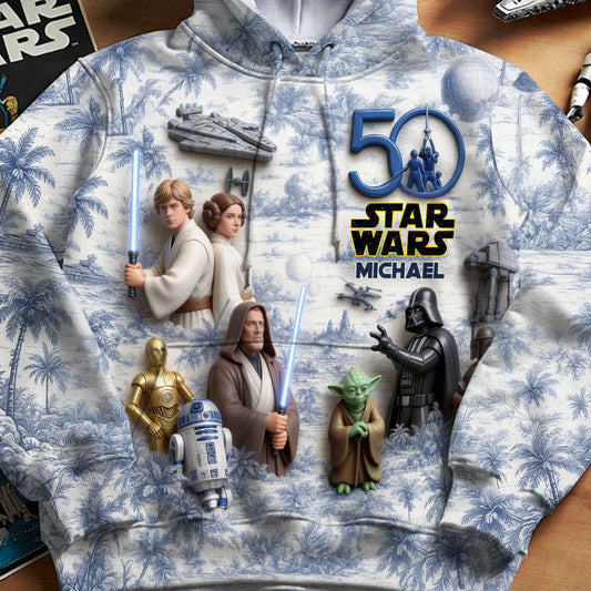 50 Years Celebration - Personalized The Force All Over Shirt