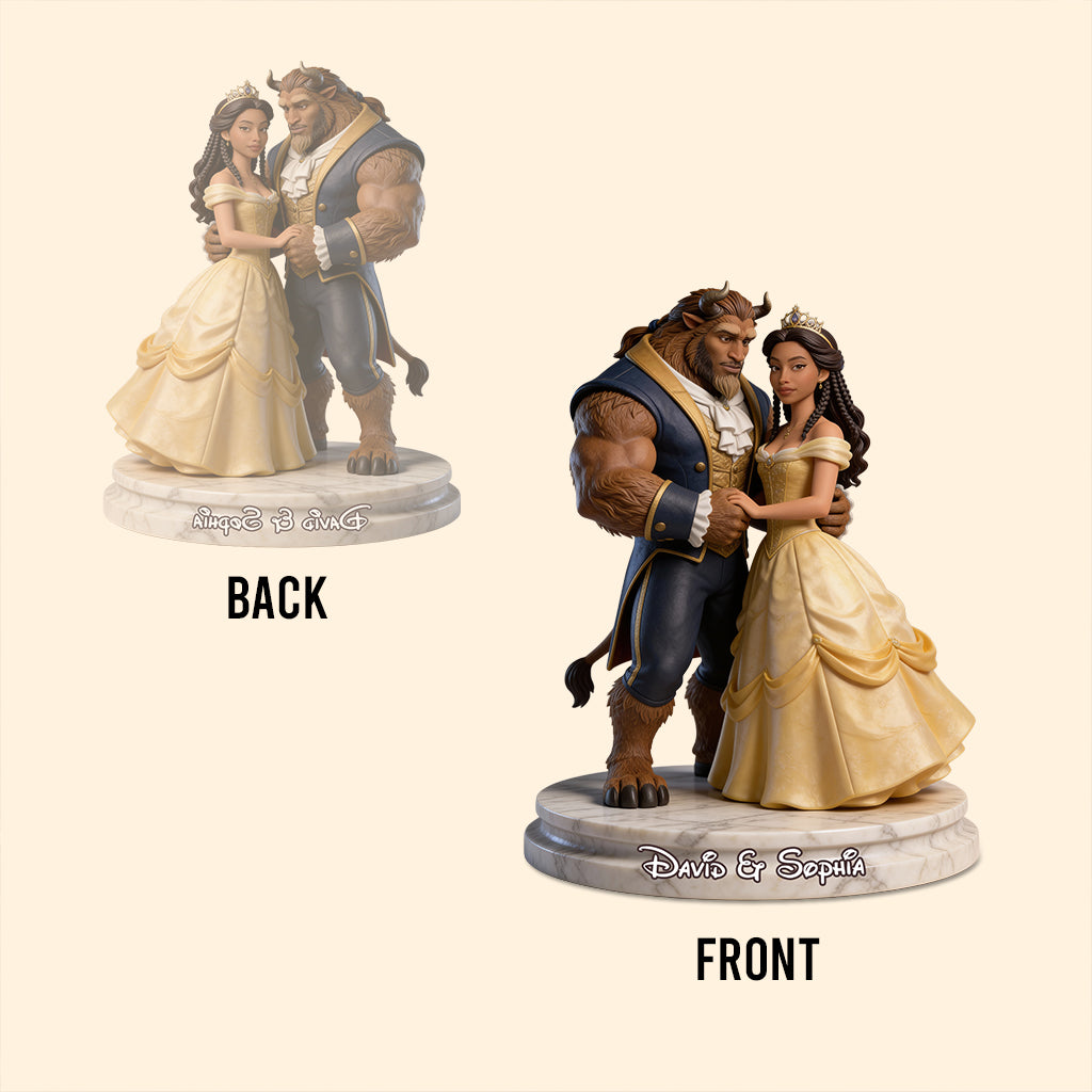Princess and The Beast Couple Gift Idea - Personalized Beauty And The Beast Custom Shaped Acrylic Plaque