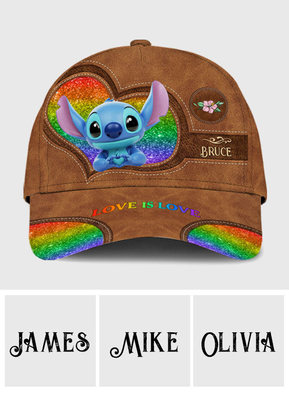 Love Is Love - Personalized LGBT Support Classic Cap
