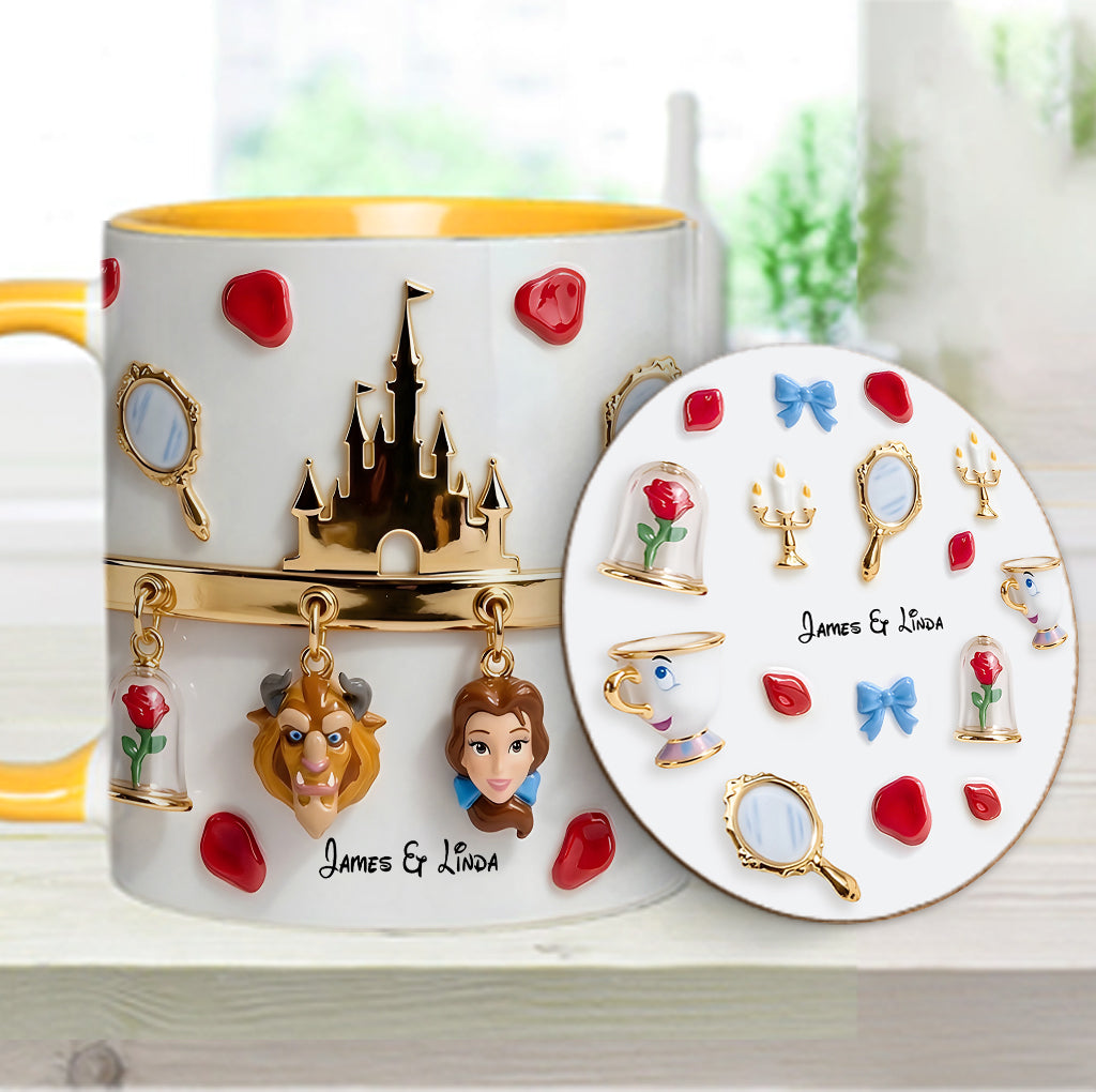 Tale As Old As Time Perfect Gift For Couple - Personalized Couple Accent Mug & Coaster