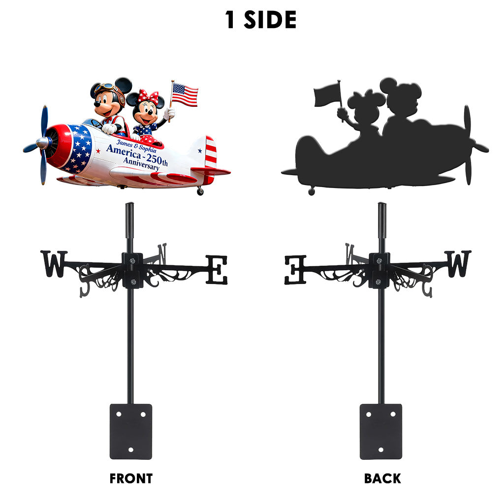 Happy Couple - Personalized Mouse Weather Vane