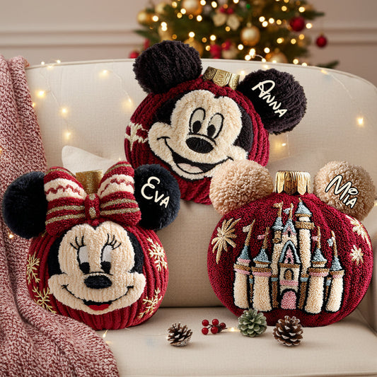 Magical Friends And Christmas Ornament Gift - Personalized Mouse Shaped Pillow