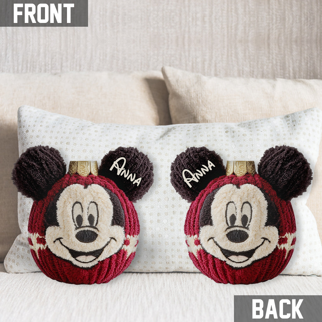 Magical Friends And Christmas Ornament Gift - Personalized Mouse Shaped Pillow