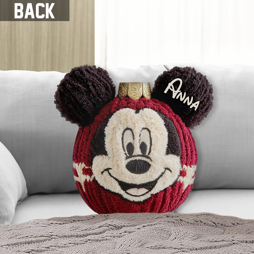 Magical Friends And Christmas Ornament Gift - Personalized Mouse Shaped Pillow