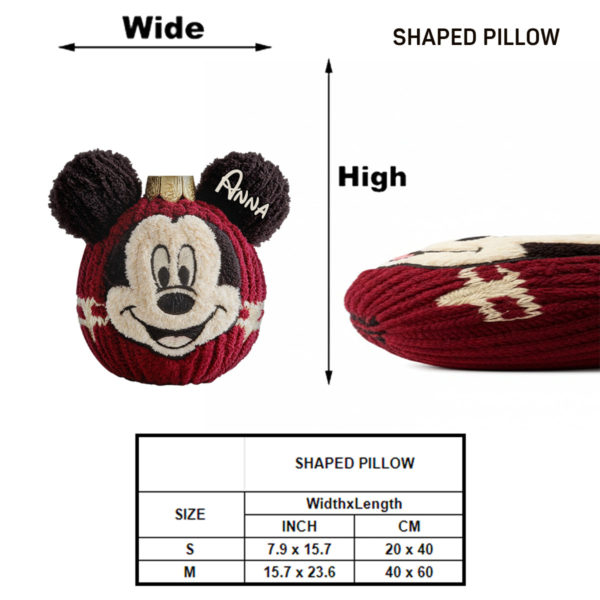 Magical Friends And Christmas Ornament Gift - Personalized Mouse Shaped Pillow