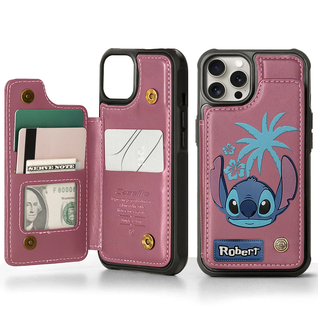 Ohana Alien Custom Name - Personalized Ohana Wallet Phone Case