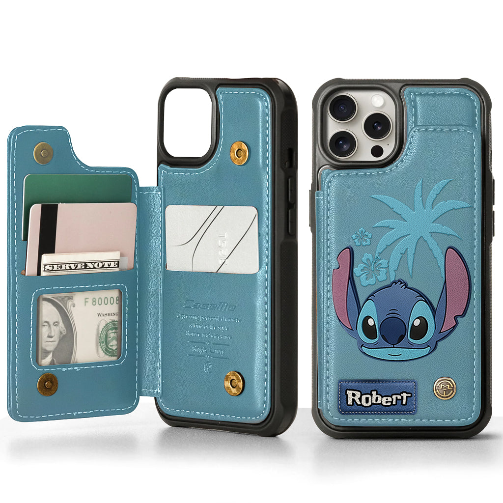 Ohana Alien Custom Name - Personalized Ohana Wallet Phone Case