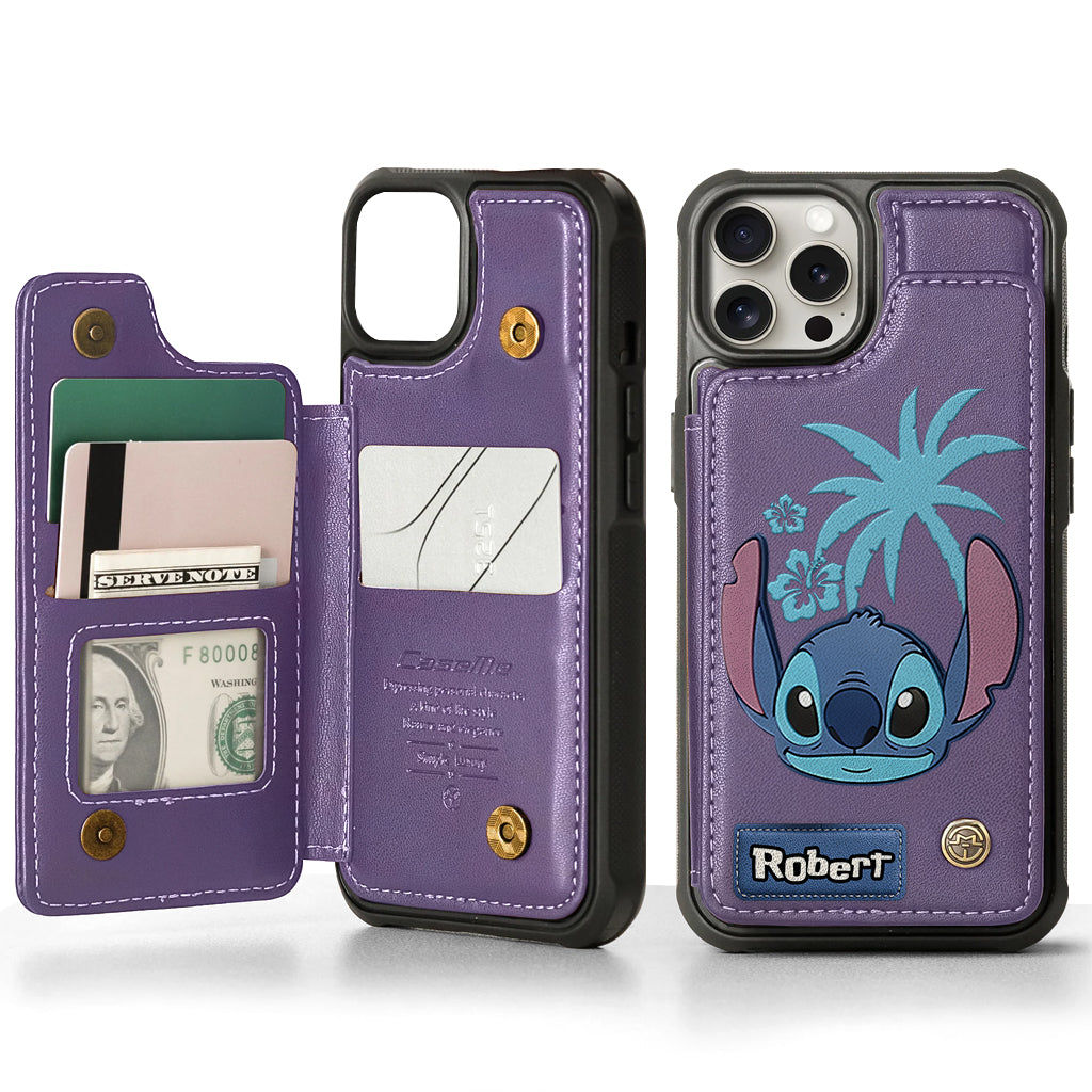 Ohana Alien Custom Name - Personalized Ohana Wallet Phone Case