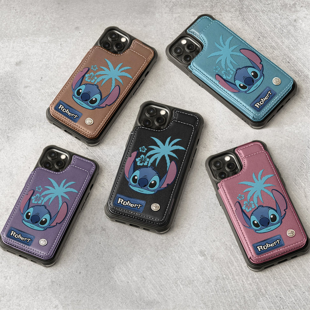 Ohana Alien Custom Name - Personalized Ohana Wallet Phone Case