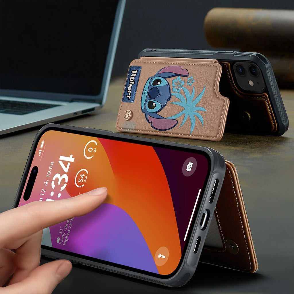 Ohana Alien Custom Name - Personalized Ohana Wallet Phone Case