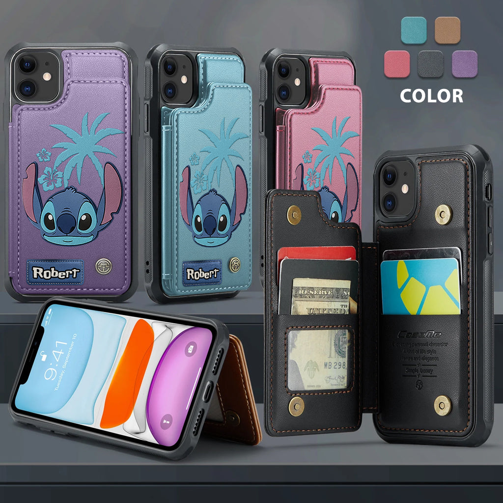 Ohana Alien Custom Name - Personalized Ohana Wallet Phone Case