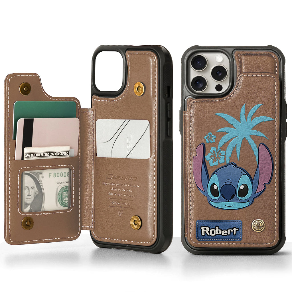 Ohana Alien Custom Name - Personalized Ohana Wallet Phone Case