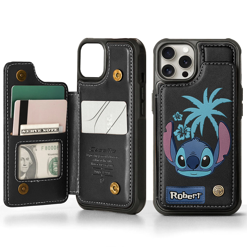 Ohana Alien Custom Name - Personalized Ohana Wallet Phone Case