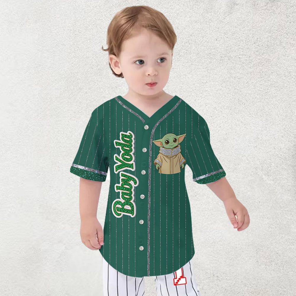 Cute Galaxy Alien - Personalized The Force Baseball Jersey