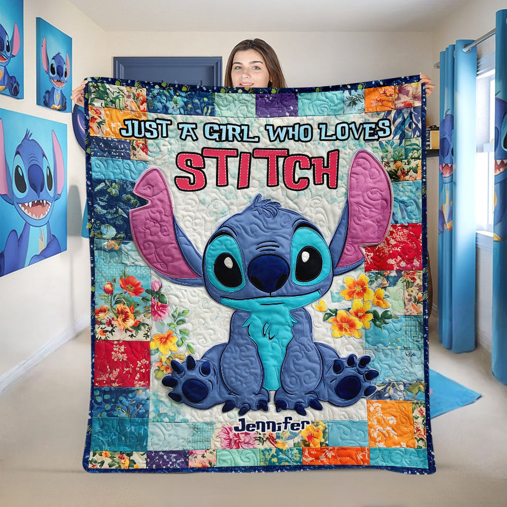 Just A Girl Who Loves Stitch - Personalized Ohana Blanket