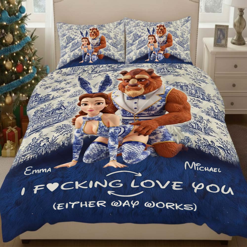 I Love You - Personalized Couple Quilt Set